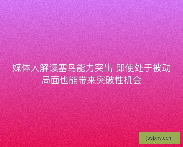 媒体人解读塞鸟能力突出 即使处于被动局面也能带来突破性机会